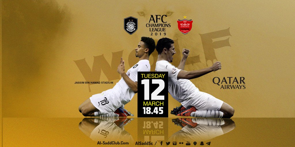 پوستر باشگاه السد قطر برای رویارویی با پرسپولیس در لیگ قهرمانان آسیا