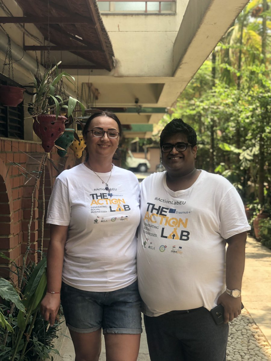 makeroomglobal's tweet photo. #ActionLabEU - @PranavHebbar (#MakeRoomIndia) and Alina Buzle (@OrionStar2018) at the kick of meeting of the @EUErasmusPlus supported project! https://t.co/ymd5d7sdTr