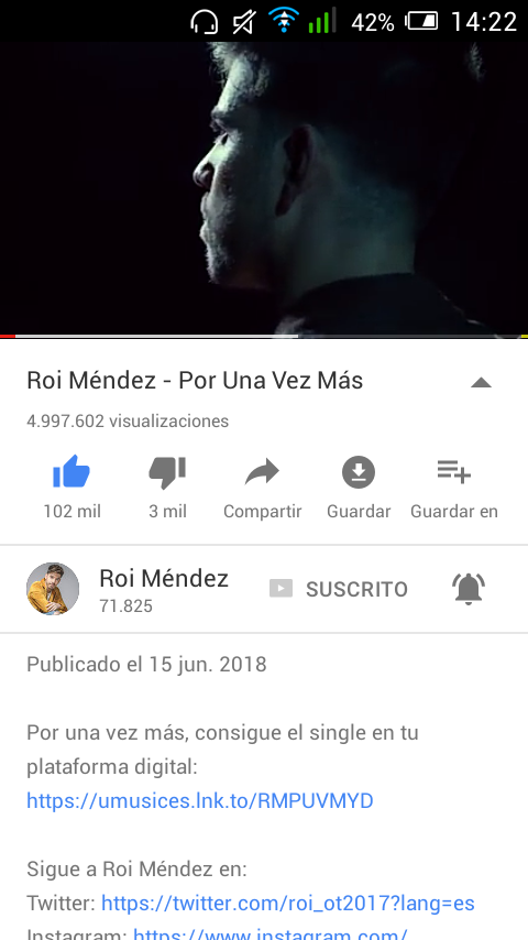 PaulaaFerreiro's tweet photo. Le queda nada para llegar a las 5M!
A reproducir Por Una Vez Más a tope.
@RoiMendez 
#FelizSábado 
#9Mar 
#PUVM https://t.co/MT4hc9NrXq