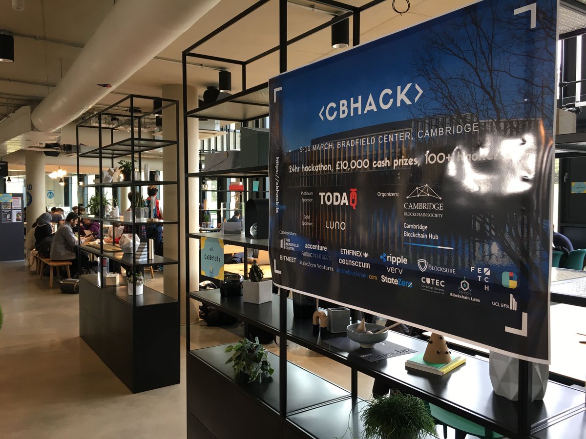 ben_eth's tweet photo. Here at the lively @camblockchains #cbhack'athon, representing @Ethfinex. Lots of smart ideas and people in one space, with one challenge and one day to do it. Looking forward to see what happens! 🚀 https://t.co/99scPsv9UW