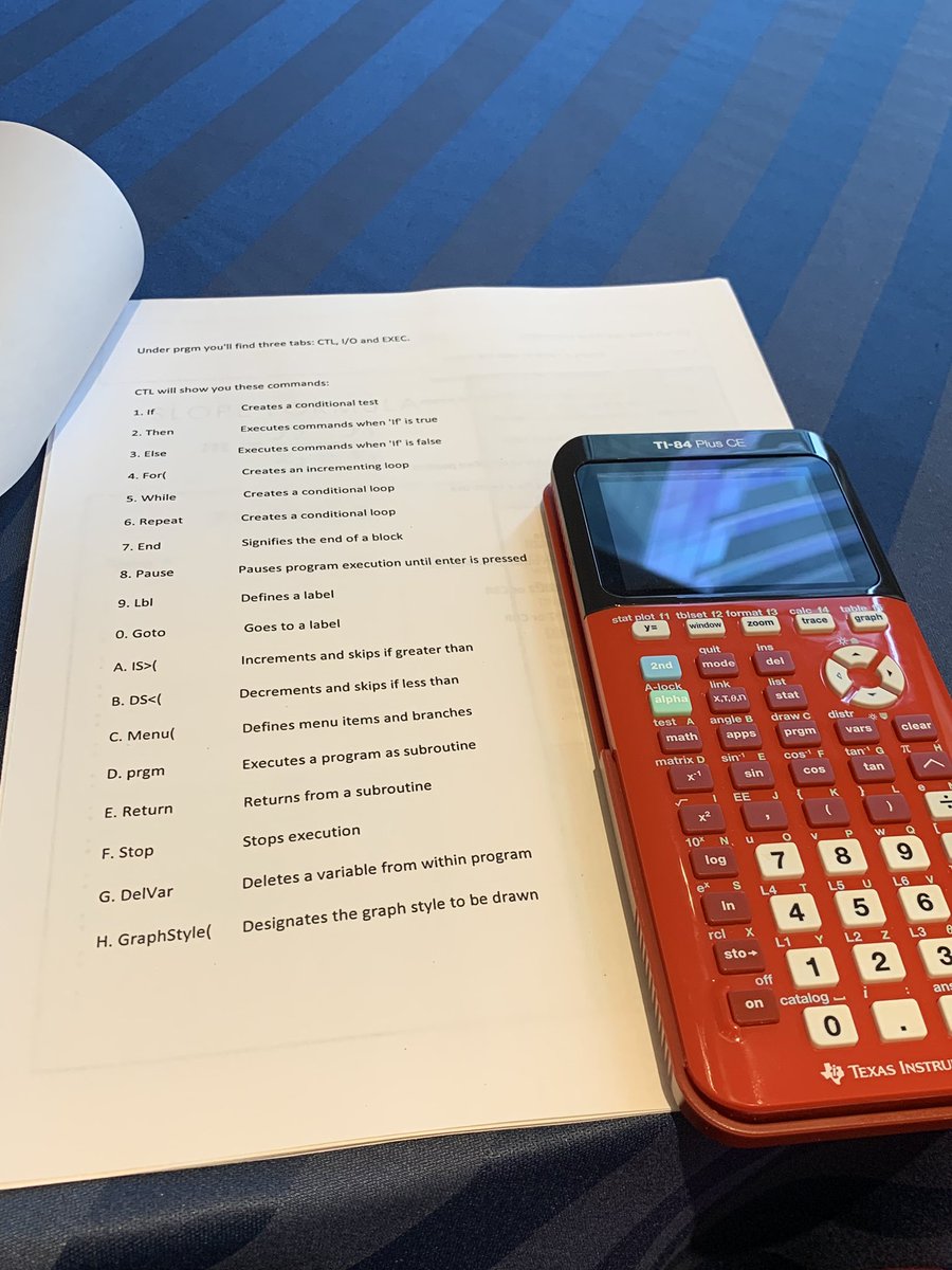 mathemizer's tweet image. Coding on our TI-84 Plus CEs!! 🤓 Can’t wait to try this with my students!  @TICalculators #t3ic