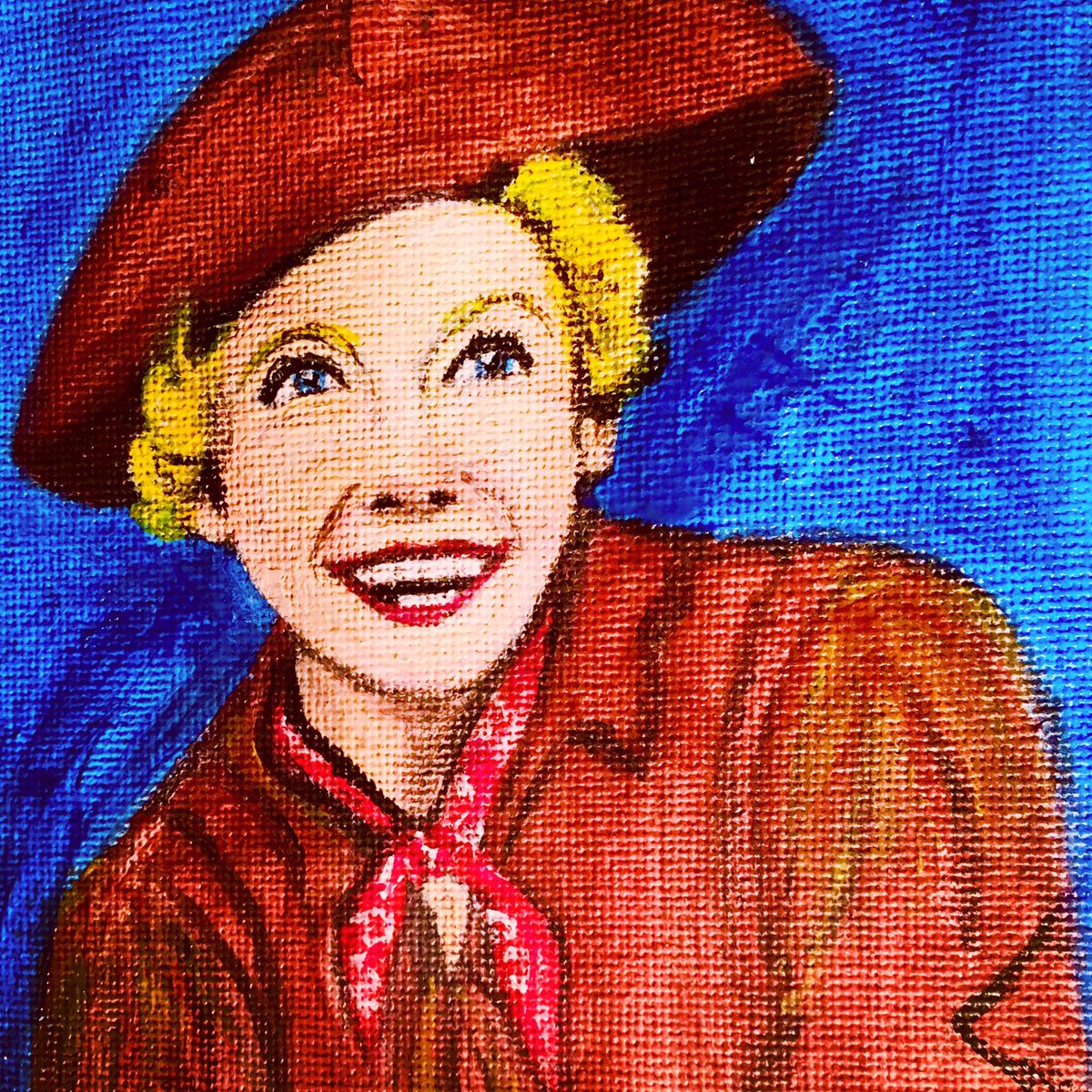 goldswoof's tweet photo. Celebrating #InternationalWomansDay2019 by remembering whether you’re a rambunctious, pistol-packing prairie girl, or not ~ you are a powerful individual who deserves love and respect. 💖💪💋
•Doris Day- acrylics on canvas•
#hellagay #painting #dorisday #CalamityJane #art https://t.co/KXFUsoNJLX