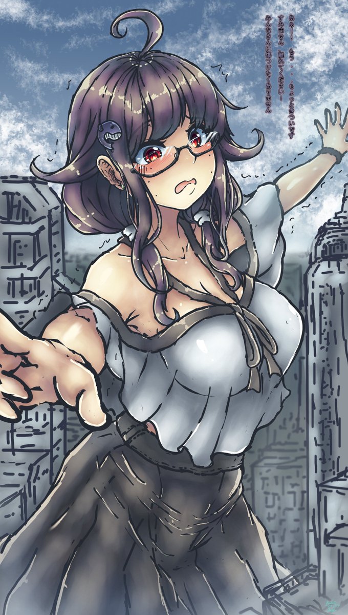Ember Naga エンバー ナガ 闇 A Twitteren 大鯨ちゃんのイラストが完成しました The Finished Drawing Of Taigei S Recent Outfit 大鯨 Giantess 巨大娘 龍鳳 Kancolle 艦隊これ