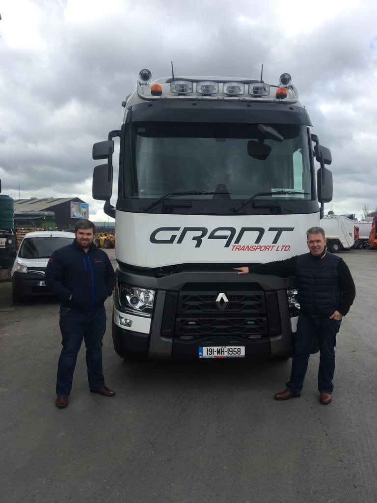 RenaultIrl's tweet photo. New T460 for Grant Transport Ltd . Best of luck to Shane and Colin pictured on collection from Setanta Vehicle Sales https://t.co/vsaDGfzKlO