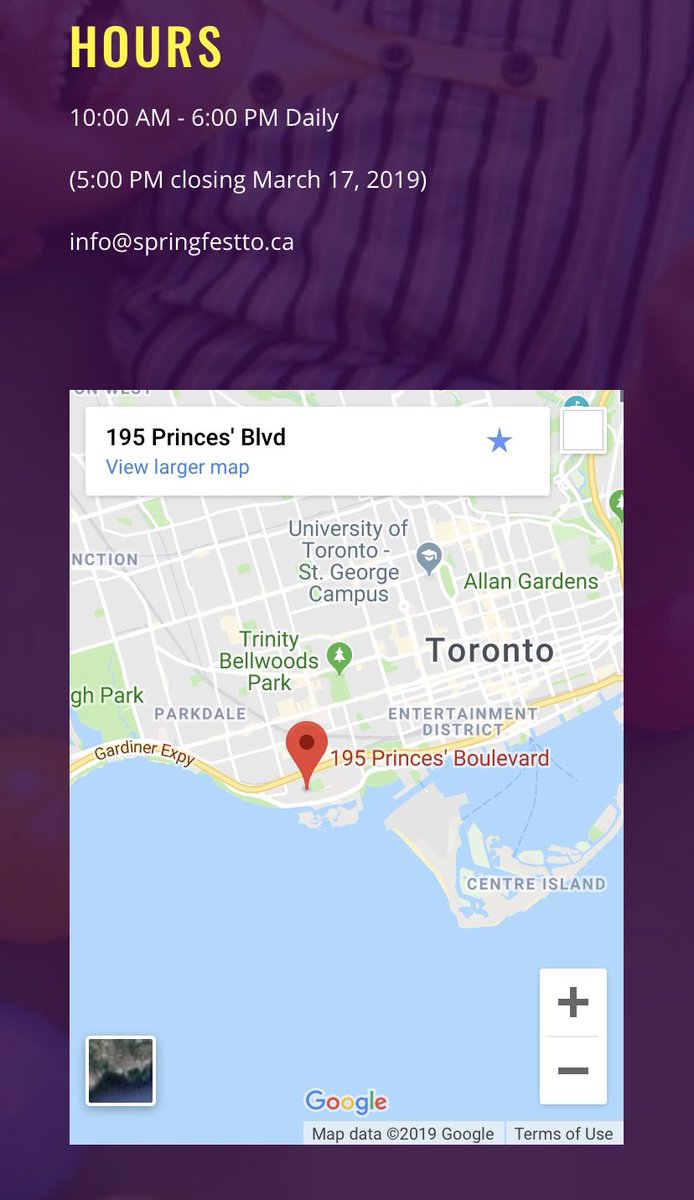 SpringFest_TO's tweet photo. How are you getting to #Springfestto tomorrow? It’s so simple! You can take many ways via TTC and there’s tons of parking spaces around. Plan your week: https://t.co/BnWKSCFMGe @ExPlaceTO #BetterLivingCentre https://t.co/vKZ3Op1tqp