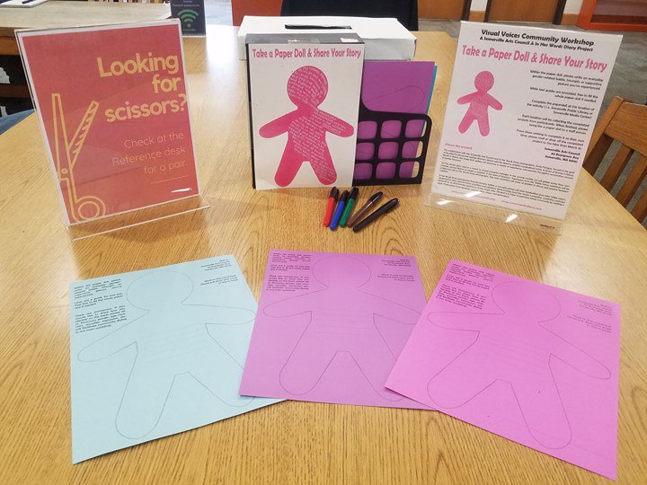 SomervillePL's tweet photo. We're proud to support the @artscouncil and In Her Words Diary with the #PaperdollProject. Stop by one of our libraries to write about an everyday gender-related experience that'll be part of a larger installation to honor #WomensHistoryMonth.
More info: https://t.co/i0LtbX3fKh https://t.co/hQbta2jKCt