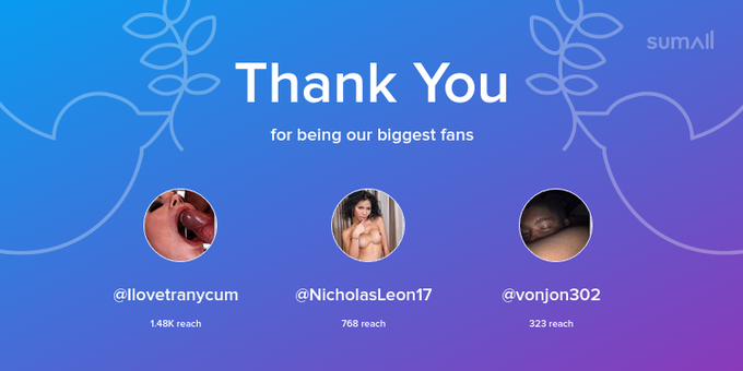 Our biggest fans this week: @Ilovetranycum, @NicholasLeon17, @vonjon302. Thank you! via https://t.co/MQbZ2Va1B6<a class="tags" target="_blank" title="On Twitter" href="/?out=eyJ0eXAiOiJKV1QiLCJhbGciOiJIUzUxMiJ9.eyJpYXQiOjE3MjA1MDMzMDYsImlzcyI6InR3cG9ybnN0YXJzLmNvbSIsIm5iZiI6MTcyMDUwMzMwNiwiZXhwIjoxNzUyMDM5MzA2LCJyZWRpcmVjdF91cmwiOiJodHRwczovL3R3aXR0ZXIuY29tL0lsb3ZldHJhbnljdW0ifQ.A-Nn-Ta-a-Kiik2gZndYHG3v_XkUMA1I_fMszXTZJTBbaYZOasbGt526TjxGenF0j9kQ4FSBW8n9_rFgr7QO7Q">@Ilovetranycum</a><a class="tags" target="_blank" title="On Twitter" href="/?out=eyJ0eXAiOiJKV1QiLCJhbGciOiJIUzUxMiJ9.eyJpYXQiOjE3MjA1MDMzMDYsImlzcyI6InR3cG9ybnN0YXJzLmNvbSIsIm5iZiI6MTcyMDUwMzMwNiwiZXhwIjoxNzUyMDM5MzA2LCJyZWRpcmVjdF91cmwiOiJodHRwczovL3R3aXR0ZXIuY29tL05pY2hvbGFzTGVvbjE3In0.nCMFG1FUCx9fkj4qfRIpBRwoGOZi7MdCNt2IrW9dZ3cJ8c2pmX8ns4yDHguvOgLUlVnnqZ2heMNw4kKi-v8eWw">@NicholasLeon17</a>