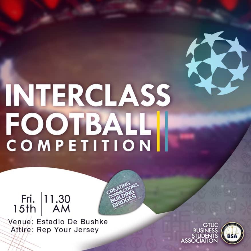 GtucBsa's tweet photo. Hope youre ready for the interclass football competition on Friday... you think your class stands a chance?🧐 #BBB #AgboAgbo https://t.co/Jt5ipnGuV3