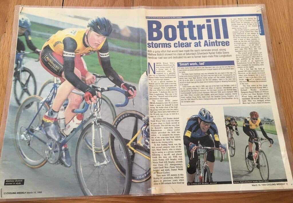 Absolutely blown away to win the Eddie Soans memorial road race 21 years after my first victory. 30 laps by myself I can hardly walk!! 

Knew I was going well but today’s performance was something very special. My mum would have loved this . #cycling #aero #NeverGiveUp