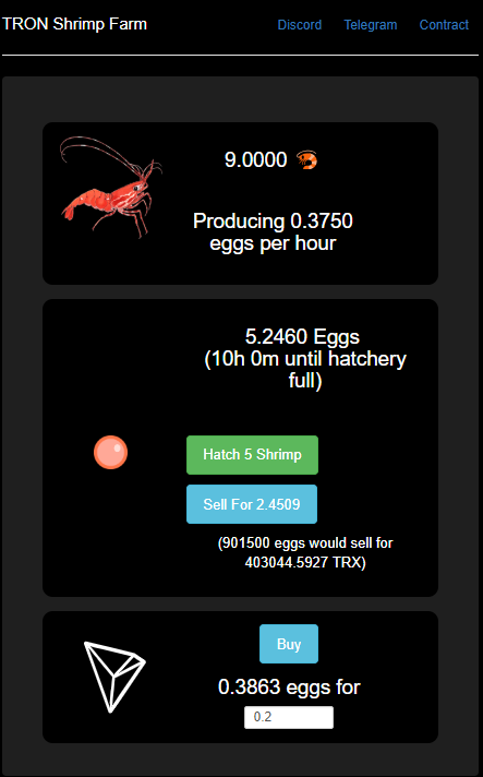 LeviathanNecro's tweet photo. Hottest Money Making Dapp On Blockchain - Tron Shrimp Farm. Hourly Profits Are Outrageous!

Play Now - https://t.co/HnxGbTxCqE

#crypto #DApps #trx #TronArcade #Tron #dappradar #tronbet #trondice #eosdice #blockchain #btc #bitciin #Enjin https://t.co/BcesaS1QA2