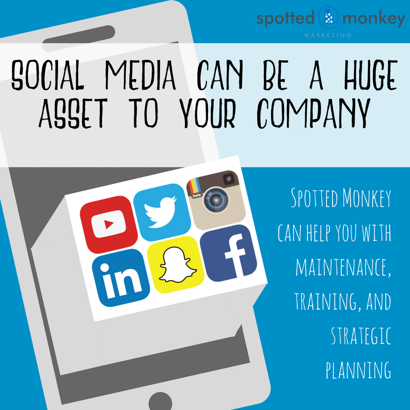 SpottedMonkey_'s tweet photo. We can help your business utilize #socialmedia to promote your business.  Ask us about our social media maintenance packages available today. #SpottedMonkey #OneSpot #Marketing #MarketingMuncie #MonkeyBusiness #digitalmarketing #design #brandyourbusiness https://t.co/BXOLaixosP