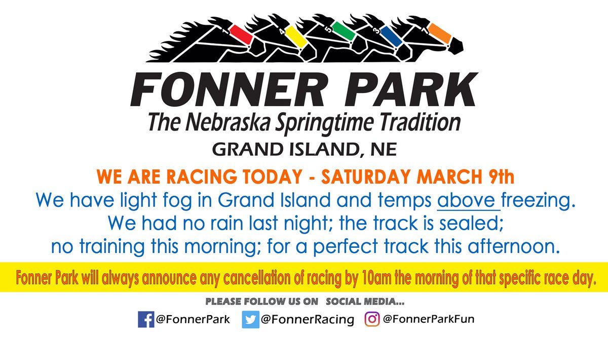 FonnerRacing's tweet photo. RACING TODAY - SATURDAY, MARCH 9th  The weather didn't get nearly as bad as forecast. Please spread the word. We're on! @HeartlndEvents @theindependent @Country96KRGI https://t.co/Kup2SIdN1X