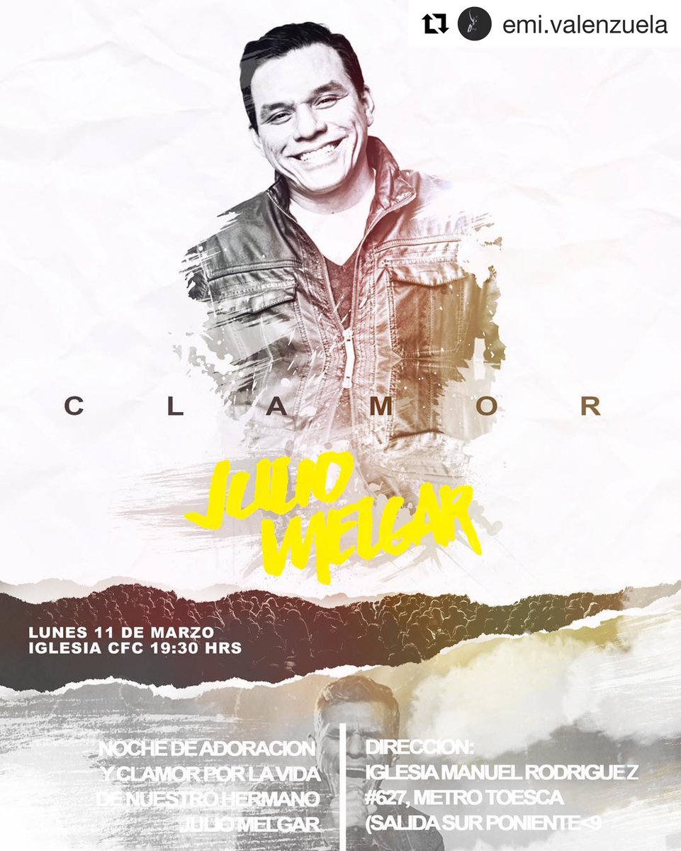 Gracias al cuerpo de Cristo en 🇨🇱 Chile, que también se une a nosotros en esta intercesión. 
LUNES 11 DE MARZO 19:30 HRS ENTRADA LIBERADA!