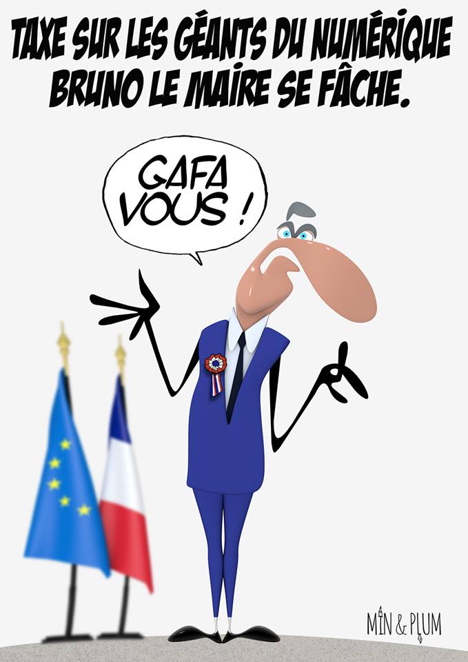 MinetPlum's tweet photo. #dessinpresse #cartoonpress #ghosn #humourpresse @plantu @NPolony @yannarmelhuet @SamuelNohra @LeCanardEnchain @dessinjiho @CartooningPeace @LaRevueDessinee @DilemAli @jmaphatie @MichelTaube @dessinpresse #brunolemaire #GAFA #impots #taxes @BrunoLeMaire @lemonde_pol https://t.co/dRYkATi8qB