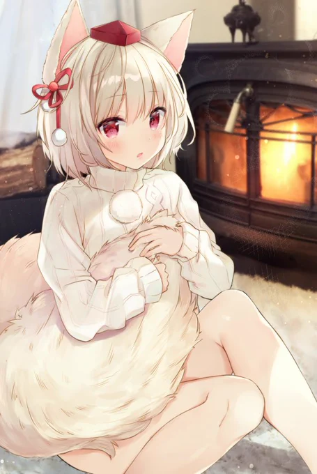 寒いですね #東方 #犬走椛 #ニット #生足 https://t.co/bgAcZIYUs7 