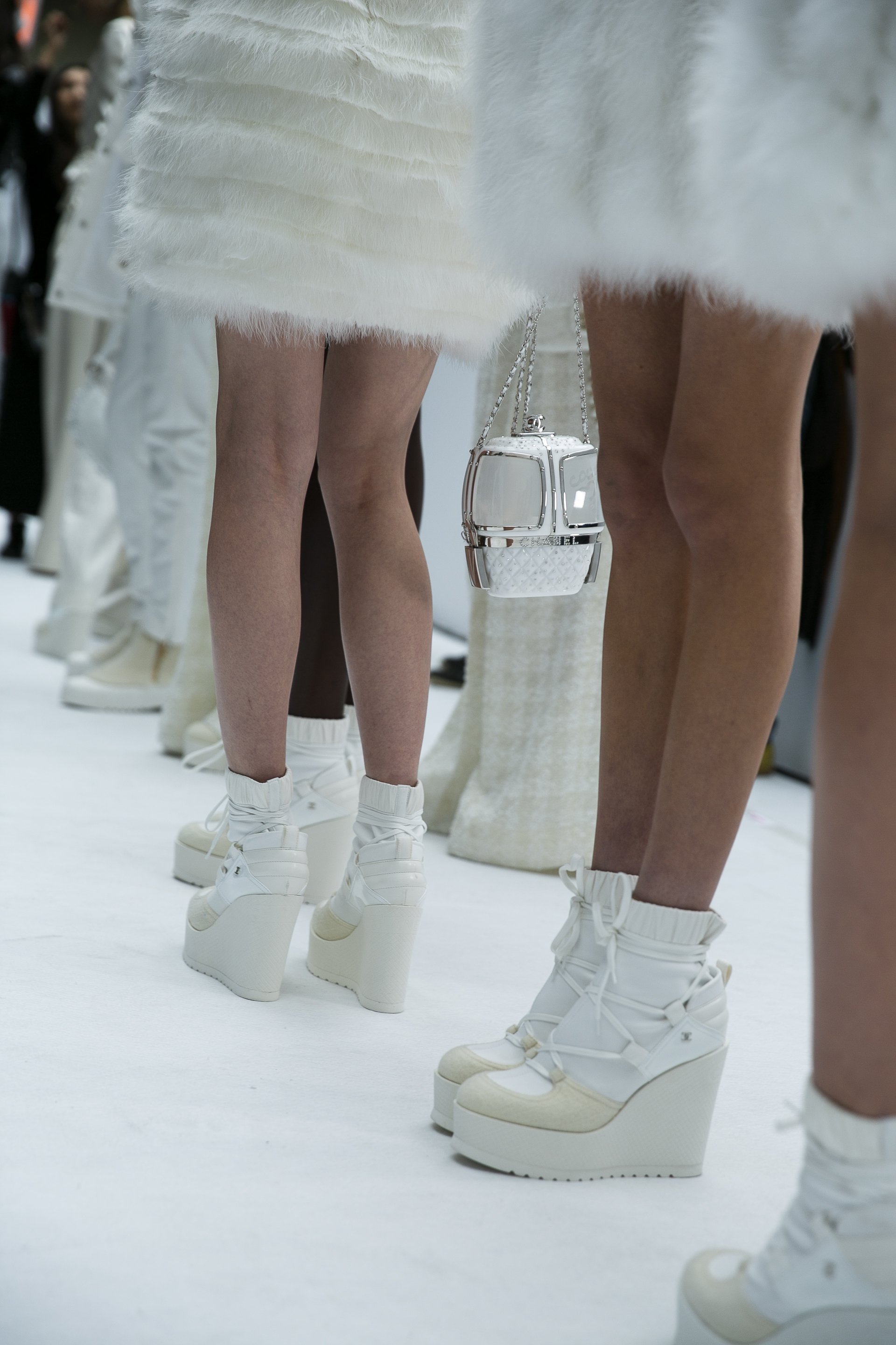 Chanel shoes fall 2019 is about platform wedges and snow boots