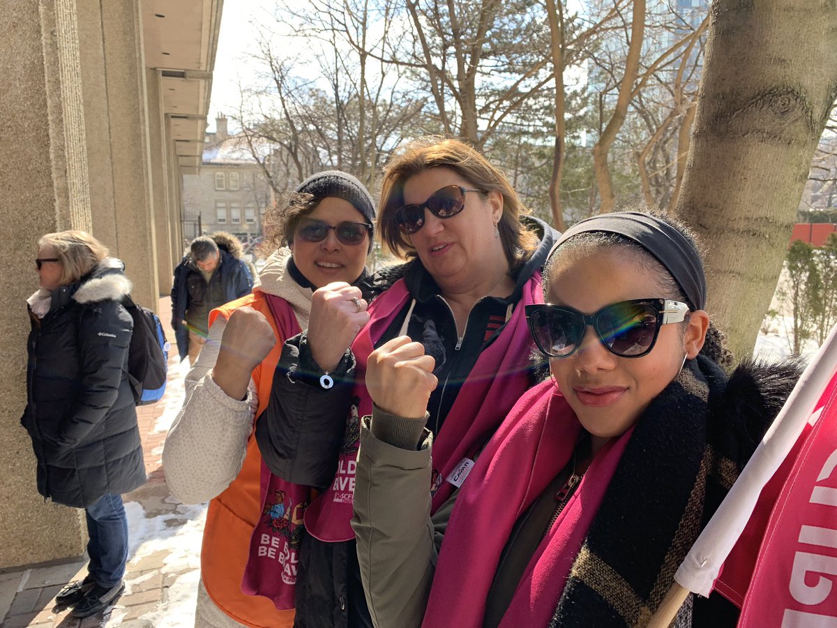 CUPEOntario's tweet photo. CUPE Ontario members at the Toronto International Women’s Day Rally &amp; March. #BeBold #BeBrave #BuildTheResistance #IWD2019 https://t.co/mZMX05XXx4