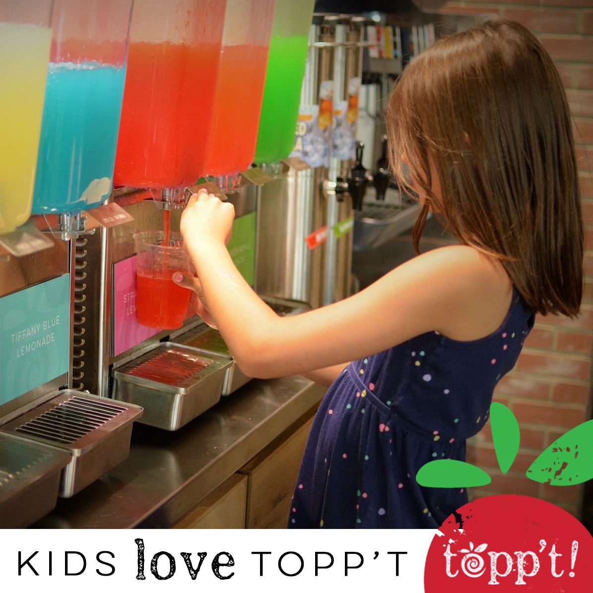 Kids love pizza. Kids love s’mores. Kids love lemonade. Kids love us. Purchase a full size pizza, salad or wrap and the kids meal is only $1.99 for kids 12 and under. 🍕🥗🌯
#topptpizza