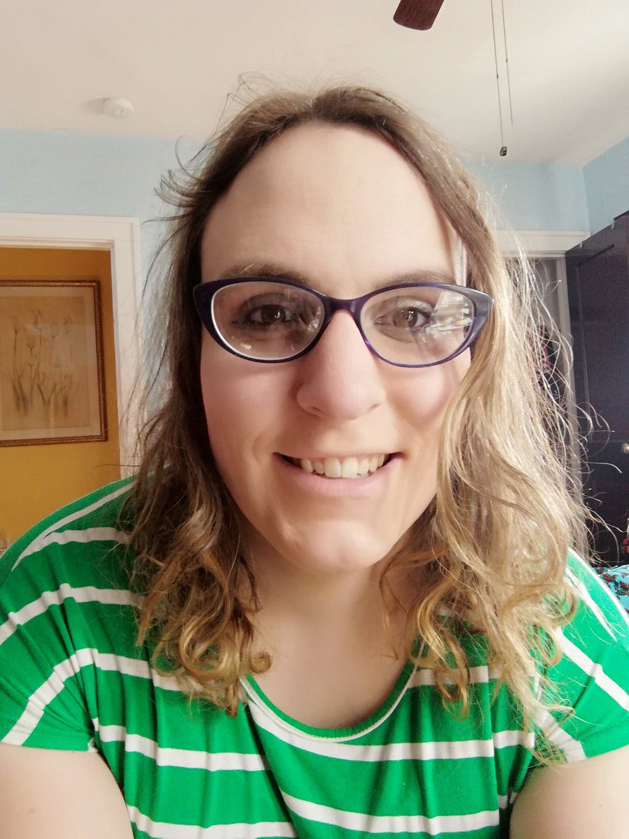 EmberNebula's tweet photo. Week 101 #hrt selfie. 
Working two jobs has me tired but exciting news is coming soon.  

#transgender #trans #transisbeautiful #girlslikeus https://t.co/fMah0G1lHH