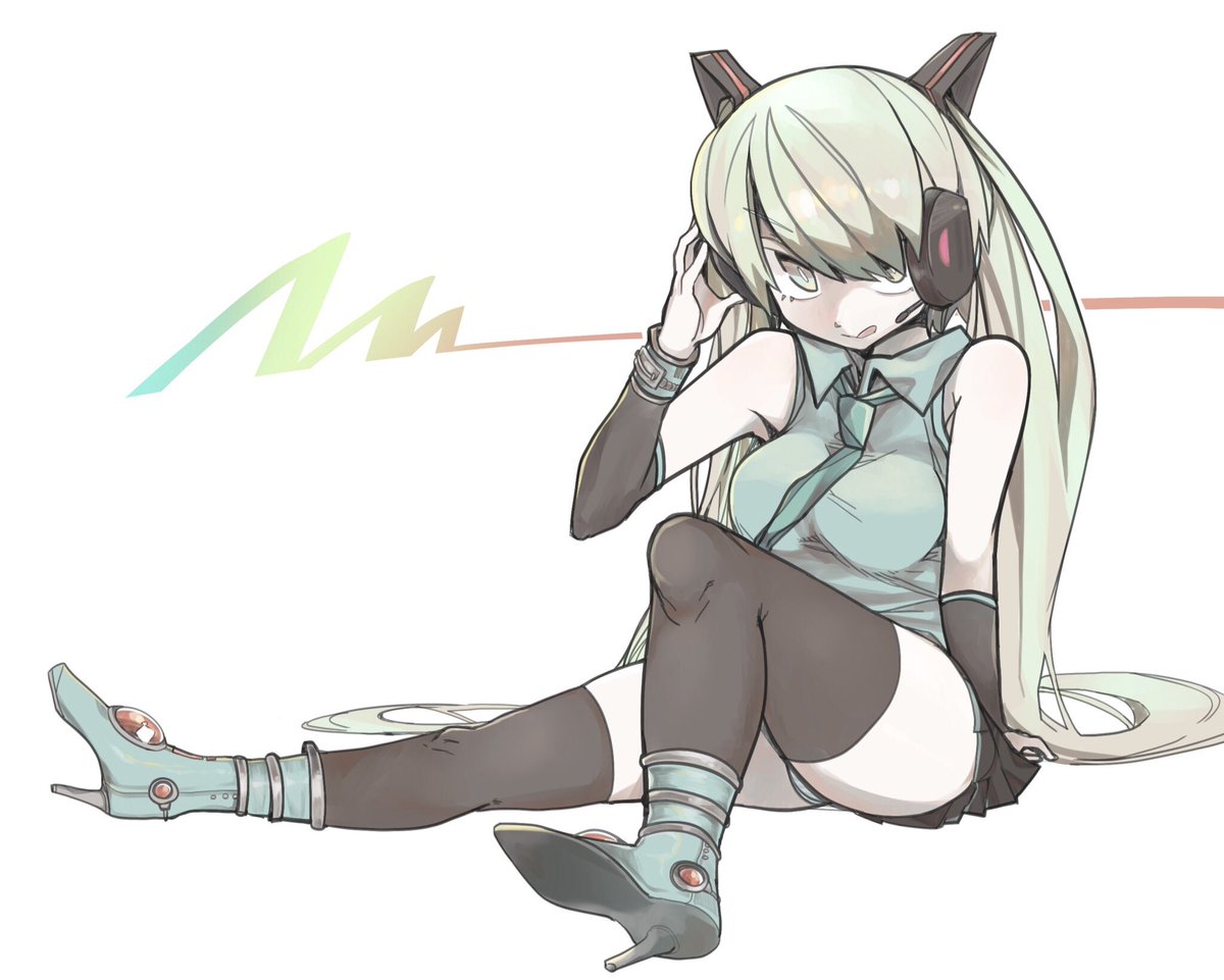 緑すぎてボツになった髪色差分も貼っとこ。
#ミクの日2019 