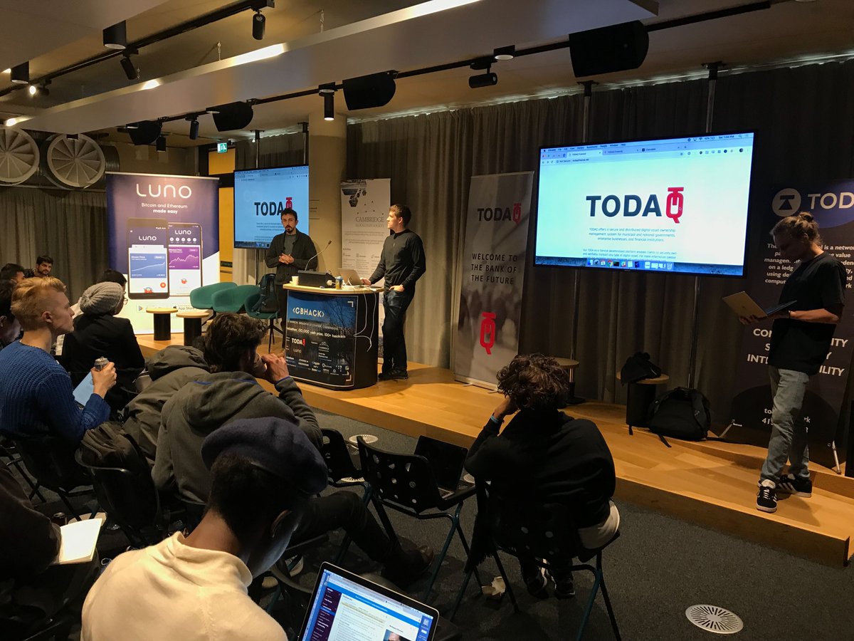 camblockchains's tweet photo. Thanks @TODAQGlobal for making CBHACK into reality and offering exciting challenges and prizes!
Devs learn to create accounts and baking unique cupcakes and transact and settle them P2P.
#cbhack #cambridge #hackathon
#decentralization #todaprotocol
#TODAQ #cupcakes https://t.co/ESTsFxTi24