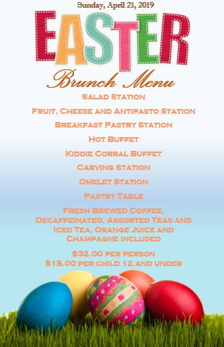 Join us at #TheTinleyParkConventionCenter for our #EasterChampagneBrunch. Fun for the whole #family complimentary #BloodyMaryBar, #bouncyhouse and photos with the #EasterBunny. #Easterreservations call #BananasGrilleandBar (708) 342-5454 or #BananasGrilleandBar at #Opentable.com