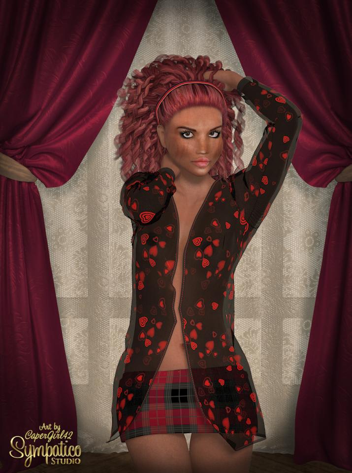 StudioSympatico's tweet photo. Dynamic Collection - Flirtation - La Femme by kaleya – 

Ultra sexy, flirty and fun outfit. Dynamic Shirt &amp; Ultra Mini Skirt for La Femme.

https://t.co/z7fOg6xt21 

Image: SS promo 
https://t.co/FfIsAsIzuX

#art #daz3d #dazstudio #3d #3dartist #3dart @renderosity https://t.co/gGy1izvhgt