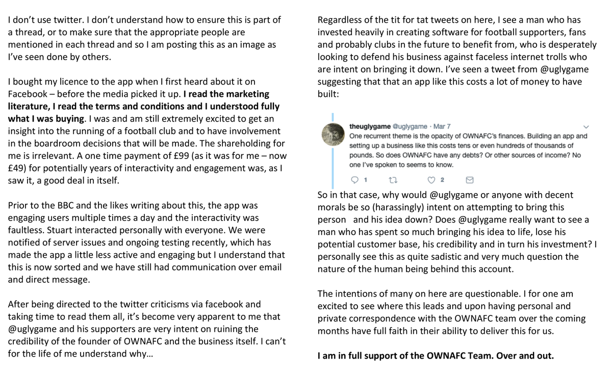 simon_fspt's tweet photo. Had to dig out a rather old password for this. I hope this post reaches the people it is intended to as I don't use twitter. My take as an OWNA @OWNAFC in relation to the comments/posts made by @uglygame and others. #OWNAFC #nonleaguefootball https://t.co/f0Lelr9ZrK