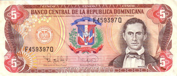 Duartefrases's tweet photo. Recordemos hoy día de #Sánchez el papel moneda de RD$5 pesos dominicanos en su honor. Hoy inexistente. https://t.co/baspRLp5fv