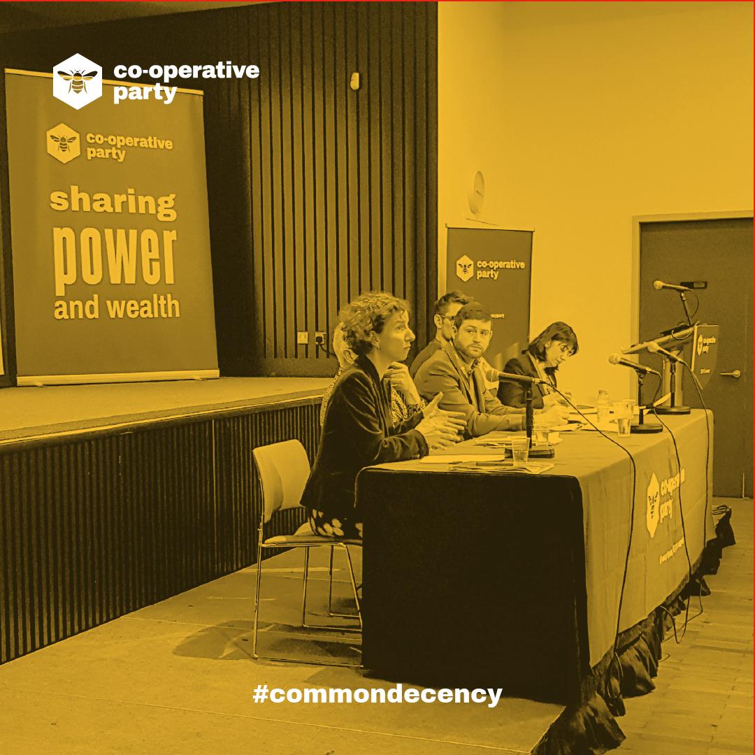 CoopParty's tweet image. Financial resilience panel at #CommonDecency discussing how insecure work, high-cost debt, energy bills and precarious housing are pushing too many people's finances into chaos. Caps on borrowing costs, expansion of credit unions and access to advice among the solutions.