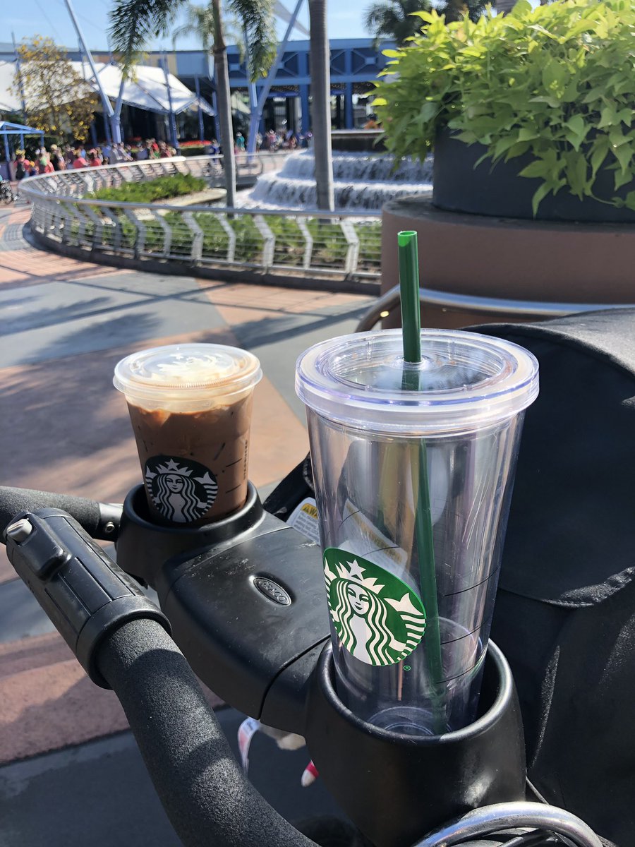 MooseBaxter's tweet photo. Frustrated @WDWToday Refused to use my re-useable @Starbucks cup (even insisted I had a lid!). No option to recycle available but large sculpture telling us about excessive waste just outside! One simple process change could make a big difference! Can we do this?   #savetheplanet https://t.co/bToCoY4jZ6