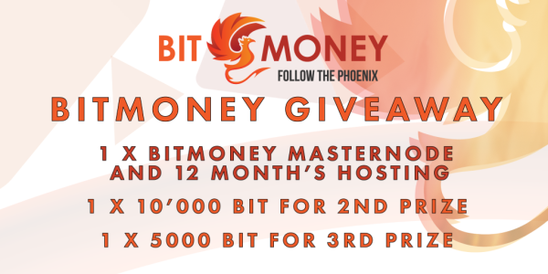 BitMoney6's tweet image. #Win with #BitMoney - A Masternode &amp;amp; 12 Months Hosting
Prizes for 2nd and 3rd too!

For a Chance to Win...

- LIKE 
- RETWEET 
- FOLLOW @BitMoney6

Winners will be picked Sun 17th @ 10pm GMT

Good luck
#Competition #GiveAway #Cryptocurrency #BitMoney6