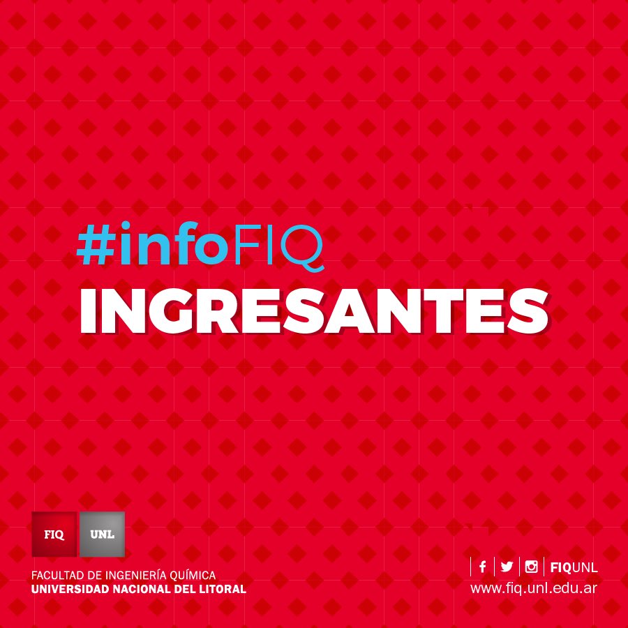 FIQUNL's tweet photo. Citación obligatoria para ingresantes 2019 de todas las carreras de la FIQ

#InUNL #InFIQ2019 https://t.co/56yQvhgSzJ