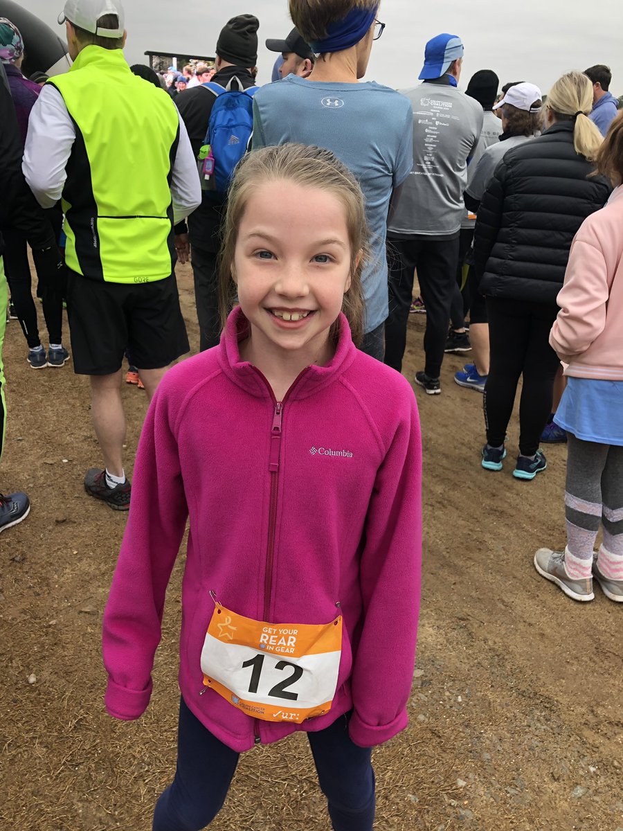 Getting her miles in and supporting the fight against colon cancer this morning. #gyrig #amorebiglife @Baucom_PhysEd