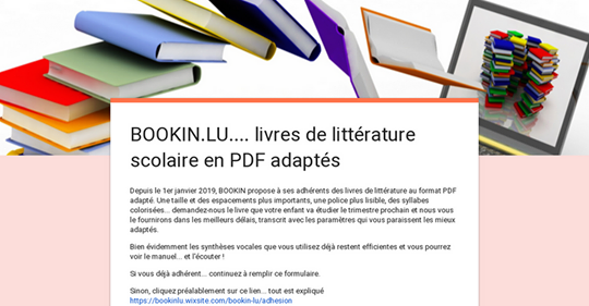 BOOKIN17's tweet photo. #bookin #dyslexie #adaptations #nuitdetouslesdys  Saviez-vous que les adhérents de Bookin peuvent recevoir des copies gratuites de livres de littérature scolaire adaptés... https://t.co/ZvSNz6og08 https://t.co/ukUdOpxznN