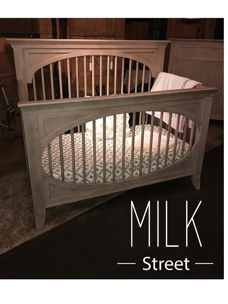 MilkStreetBaby's tweet photo. Raise your hand if you love distressed, natural wood grain? Milk Street Baby gives you incredible finishes that are natural, well worn and offer you something  you have not seen yet in Nursery Furniture! #distressed #modernnursery #bestcrib #babyfurniture #trendingbabycribs https://t.co/guCDriHAaZ