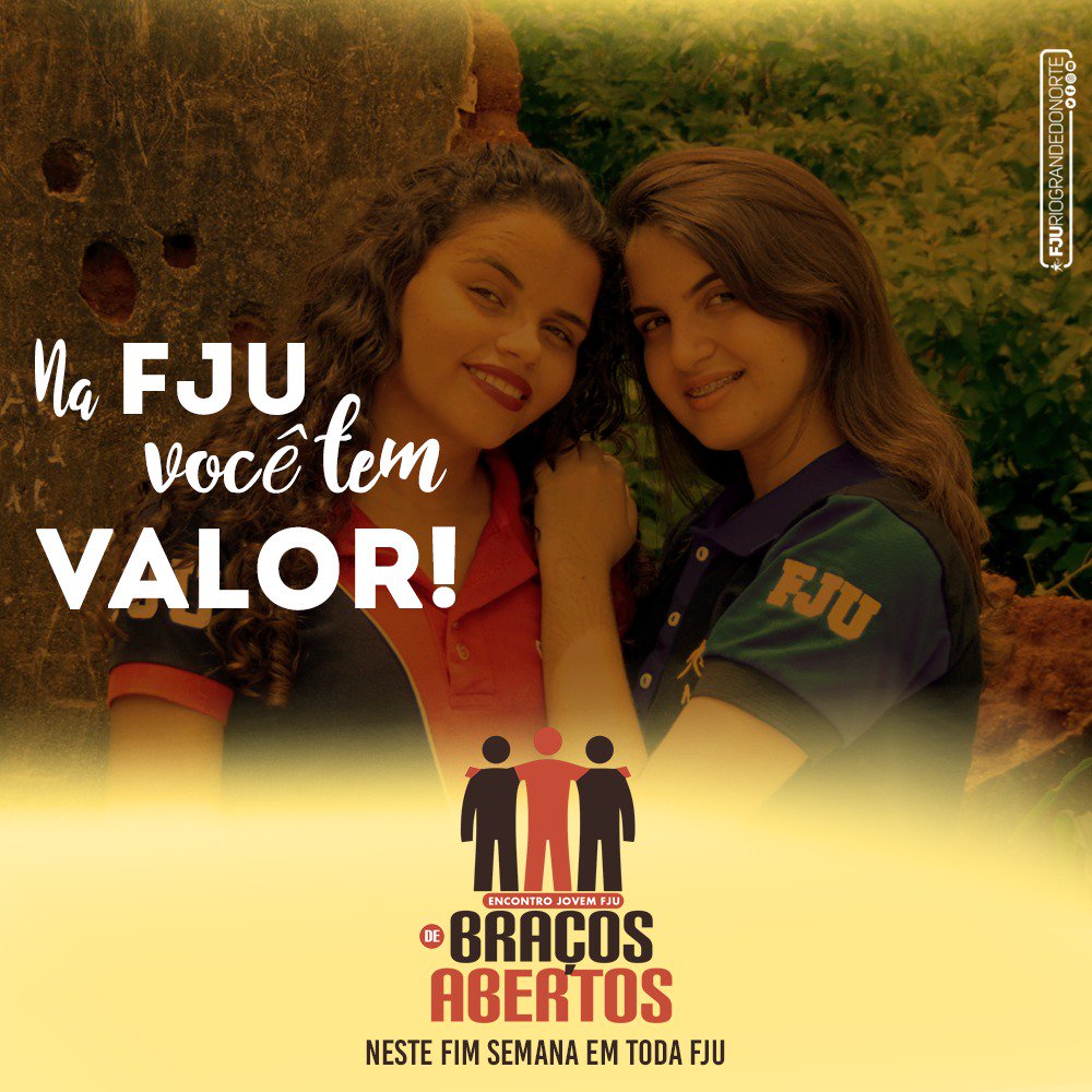 fjurn_oficial's tweet photo. Convide a galera para estar com você neste final de semana, na FJU. 🤩

#FJURN https://t.co/4Q9G7yo0uV