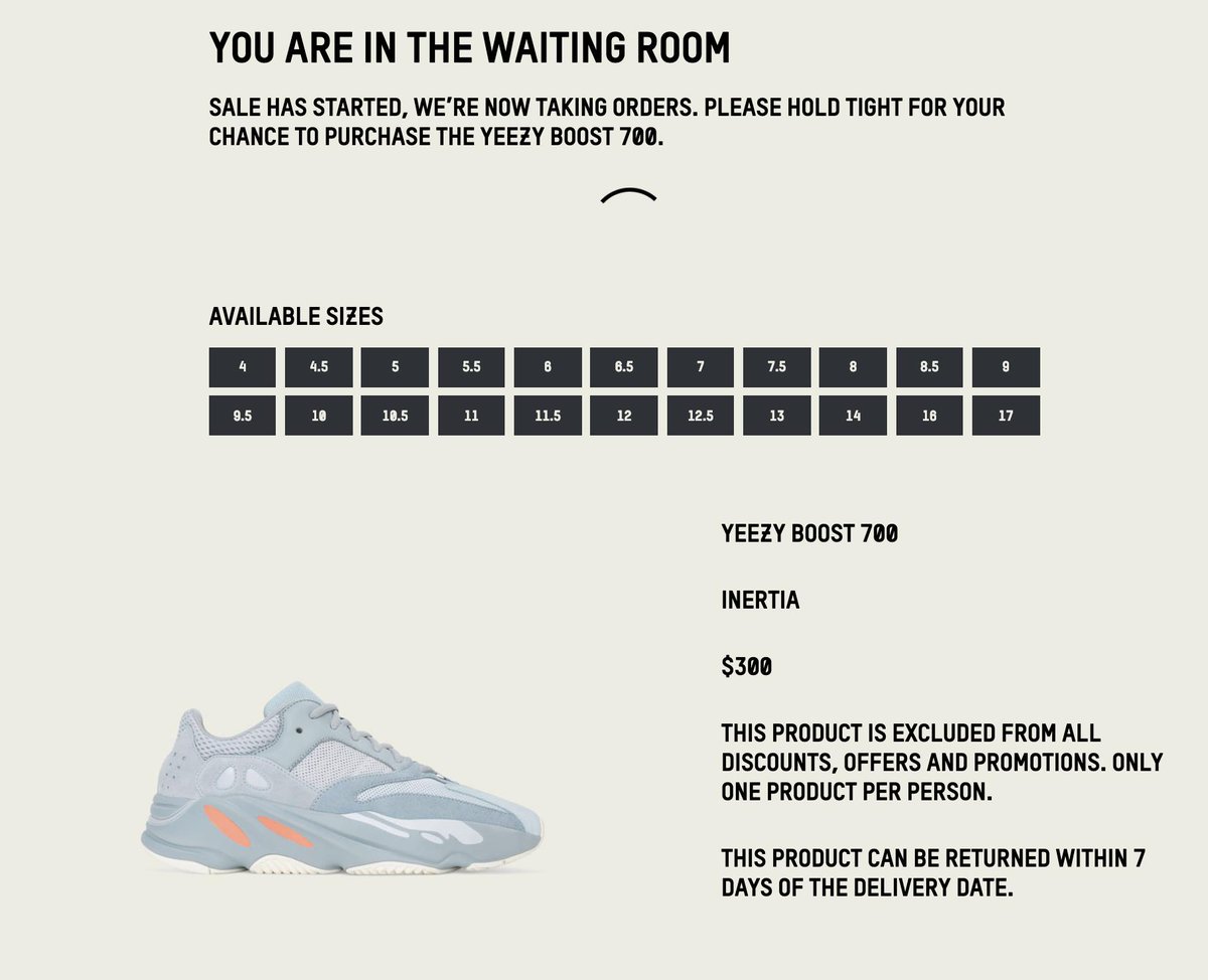 yeezy 700 inertia size 7