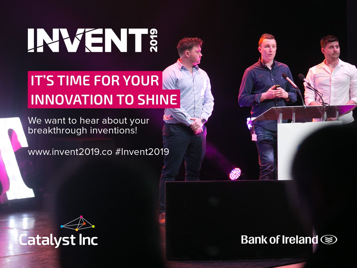 Invent is an opportunity for enthusiastic &amp; passionate innovators &amp; entrepreneurs across NI to be part of a unique competition that helps to unlock the potential of innovative ideas. Submit your application today: buff.ly/2FiQzbM #Invent2019