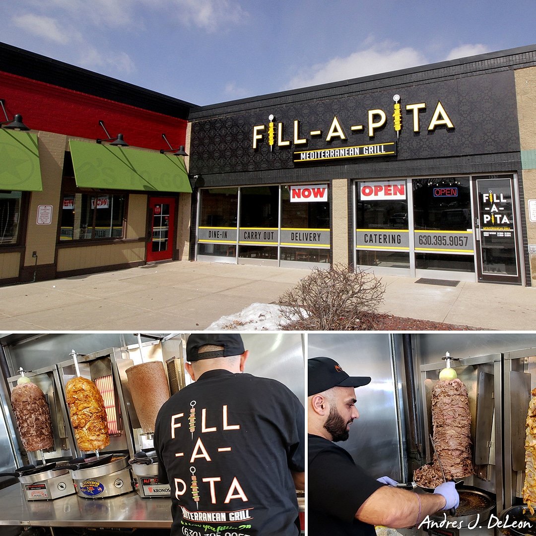 FillAPitaNow's tweet photo. Hand carved #Shawarma daily! #FillAPita #DownersGroveIL #HowYouFillin #SaturdayThoughts #SaturdayMotivation #satchat https://t.co/4uCaHwR2Ov
