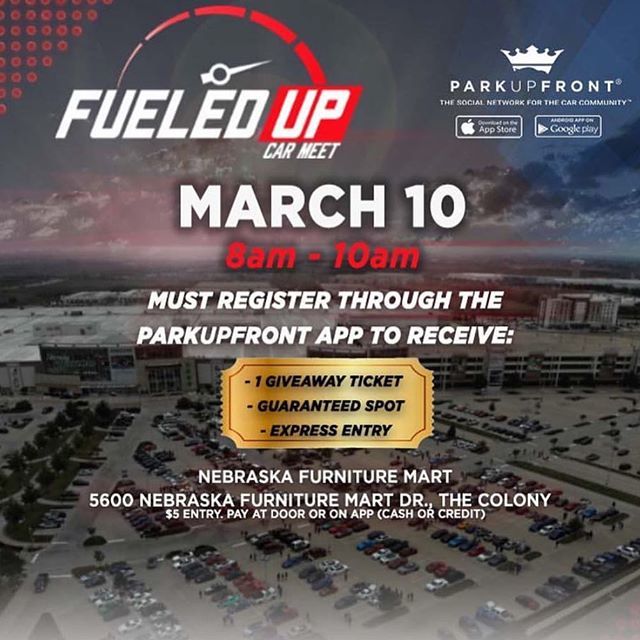 See you Sunday 👀! We’ve got a giveaway going on! Details on the <a href="/parkupfront/">ParkUpFront</a> and @fueledupmeet pages! 💥✌️ #StarwoodMotors #StarwoodCustoms #StarwoodPerformance #FueledUpMeet #ParkUpFront #WeekendPlans ift.tt/2J1avmv