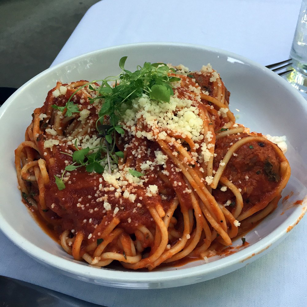 ValenzaItalian's tweet photo. Today is National Meatball Day! Start your meal with our delicious meatballs (veal, pork and beef, san marzano, parmesan) or enjoy them in our spaghettini (pictured here)! https://t.co/QqCmqBXM6k