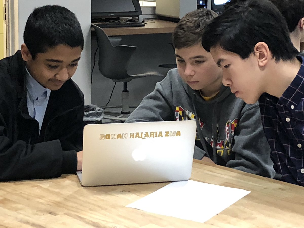 SaraRomeyn's tweet photo. Hard at work at #InnovationExchange @BullisSchool @KIDMuseumMD #BullisCollaborates https://t.co/GT6aNpp3kV