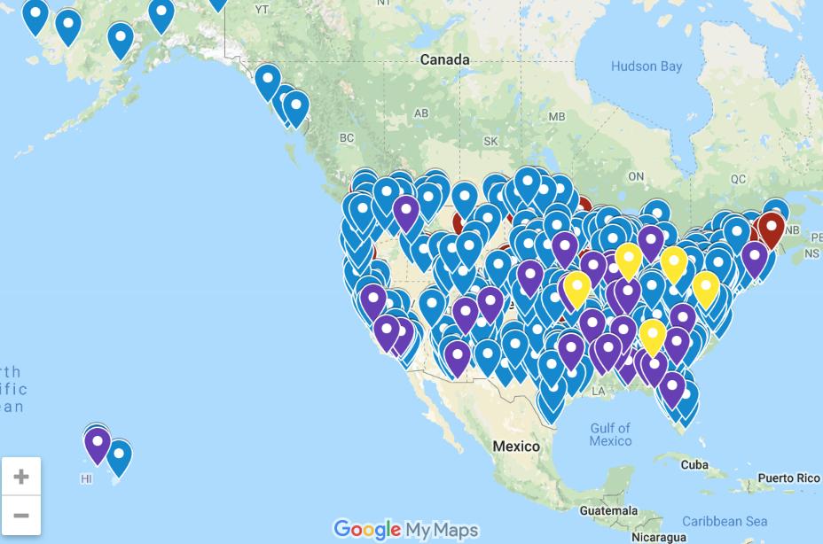 24) One issue you could address in your land acknowledgement is mascots. There are far more than you may know. Zoom in on this interactive map:  https://nativeamericanmascotdatabase.com/database/ 