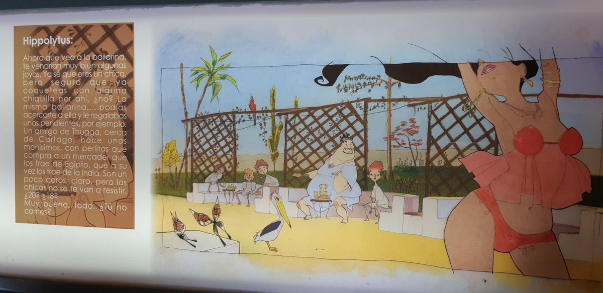 Cosas como estas son las que hay que eliminar en los discursos museográficos e históricos ... (una ilustración que no pinta nada, junto a un texto en el que se invita a comprar joyas a las mujeres...) Siglo XXI-Casa Hipolytus en Alcalá de Henares