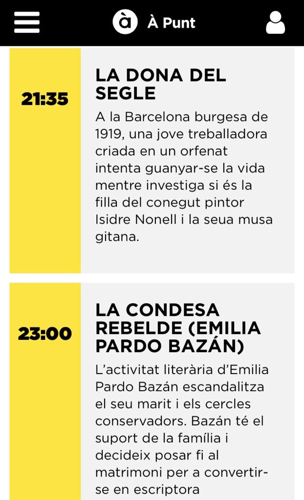 caballero_twit's tweet photo. Doble programació en @apunt_media
#LADONADELSEGLE @DistintoFilms dirigida per #silviaquer
#LACONDESAREBELDE @ZenitTV per #zazaceballos
#feminisme #directores https://t.co/PbuTviL1VI