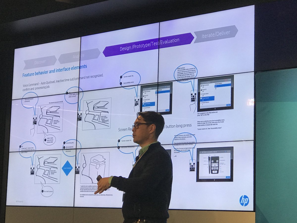 HP shared design principles for voice input. As part of the design process, they storyboarded the interactions.

#a11y #accessibility #design #ux #inclusivedesign #tech