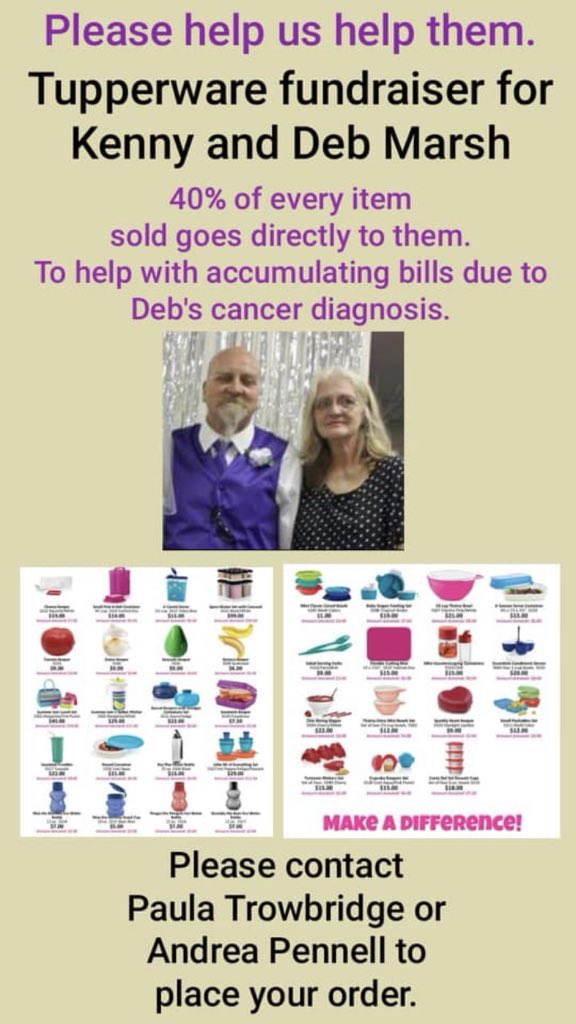 TonyaLStrange's tweet photo. Please consider purchasing or donating if you don’t use Tupperware. Above all, my Aunt Debbie could use your prayers. Thank you!
Andrea’s number for orders is 812-698-4335 https://t.co/oJzRv46CAw