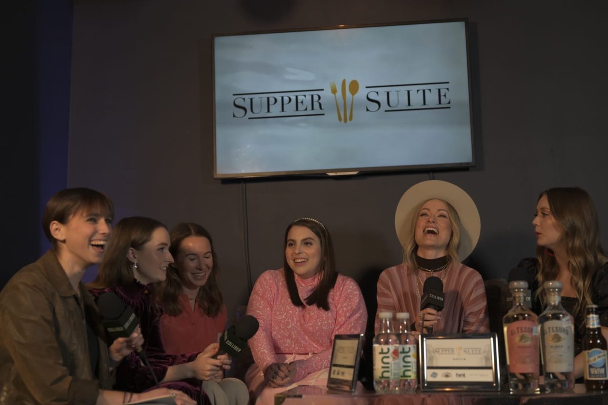 ColliderVideo's tweet photo. .@PNemiroff sat down w/ Olivia Wilde &amp; the cast of #Booksmart! This is Wilde’s directorial debut. #Sxsw #SupperSuiteAustin #ColliderSXSW https://t.co/uG8RTBDjOX