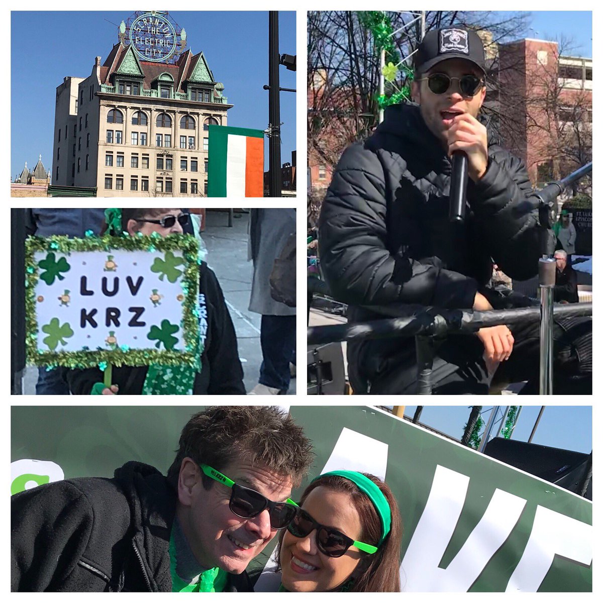985wkrz's tweet photo. Love ya Scranton!!! -Rock #jakemiller #scrantonparadeday https://t.co/c357m0dsGH